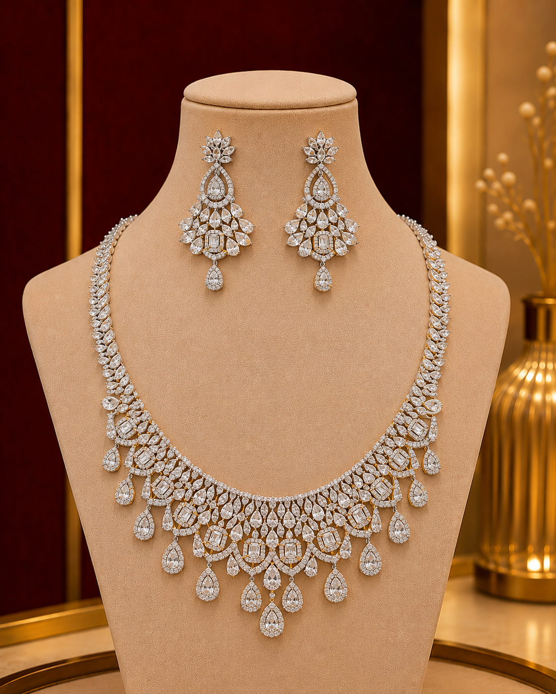 Diamond necklace set