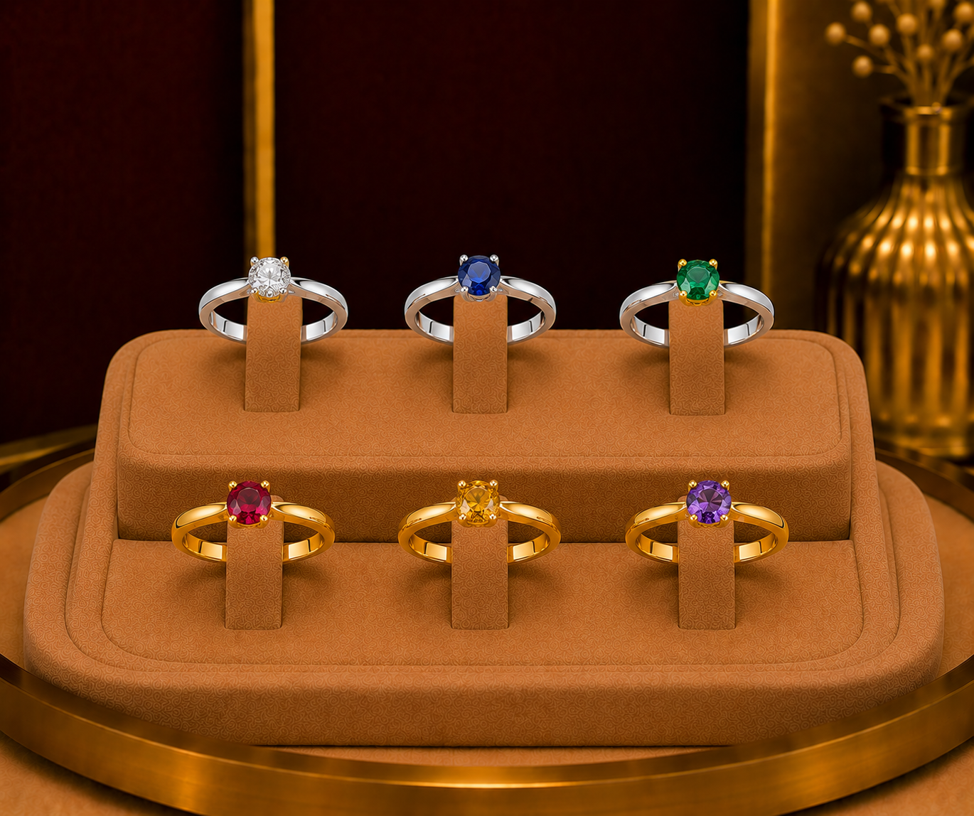 Gemstone rings for her