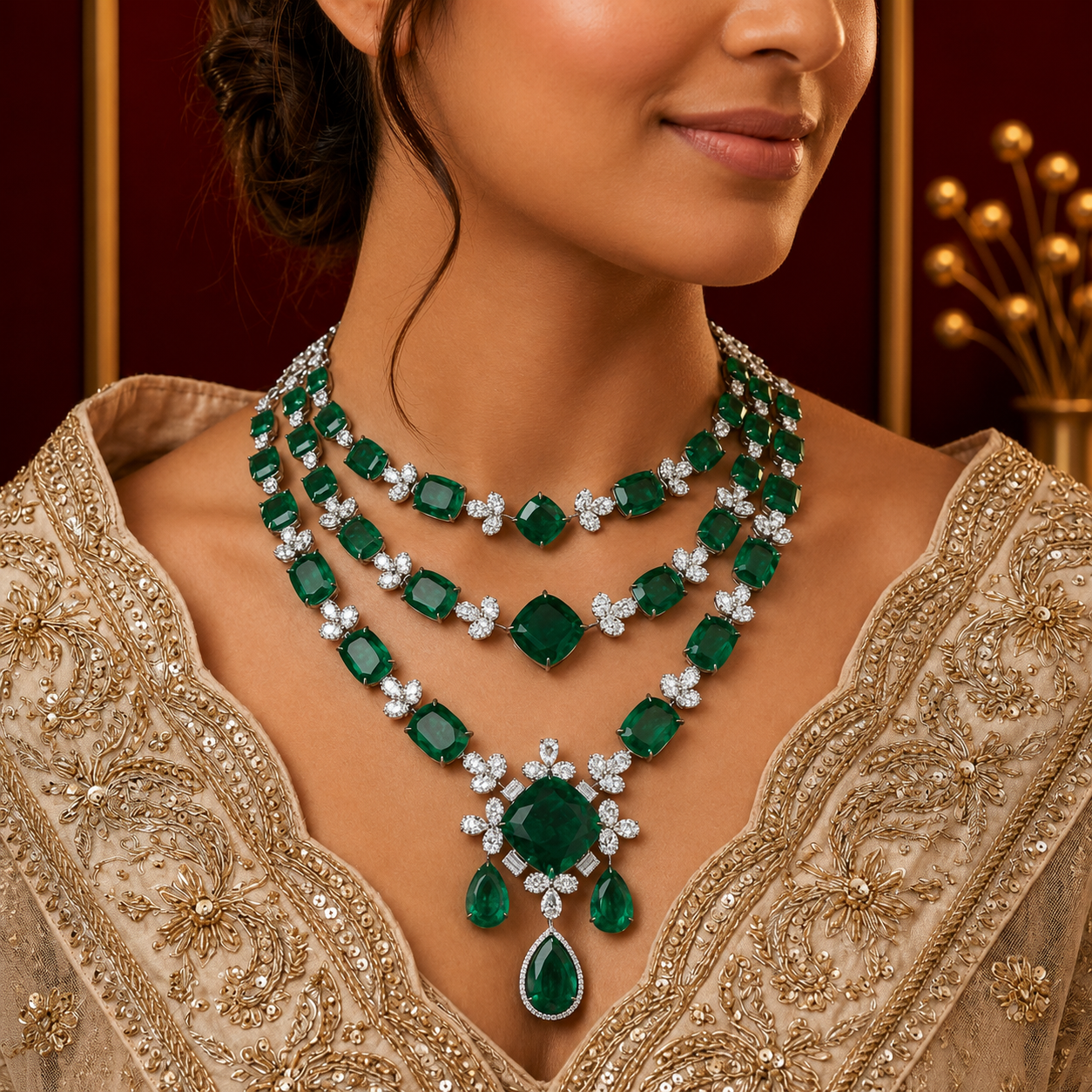 Fine gemstone necklace