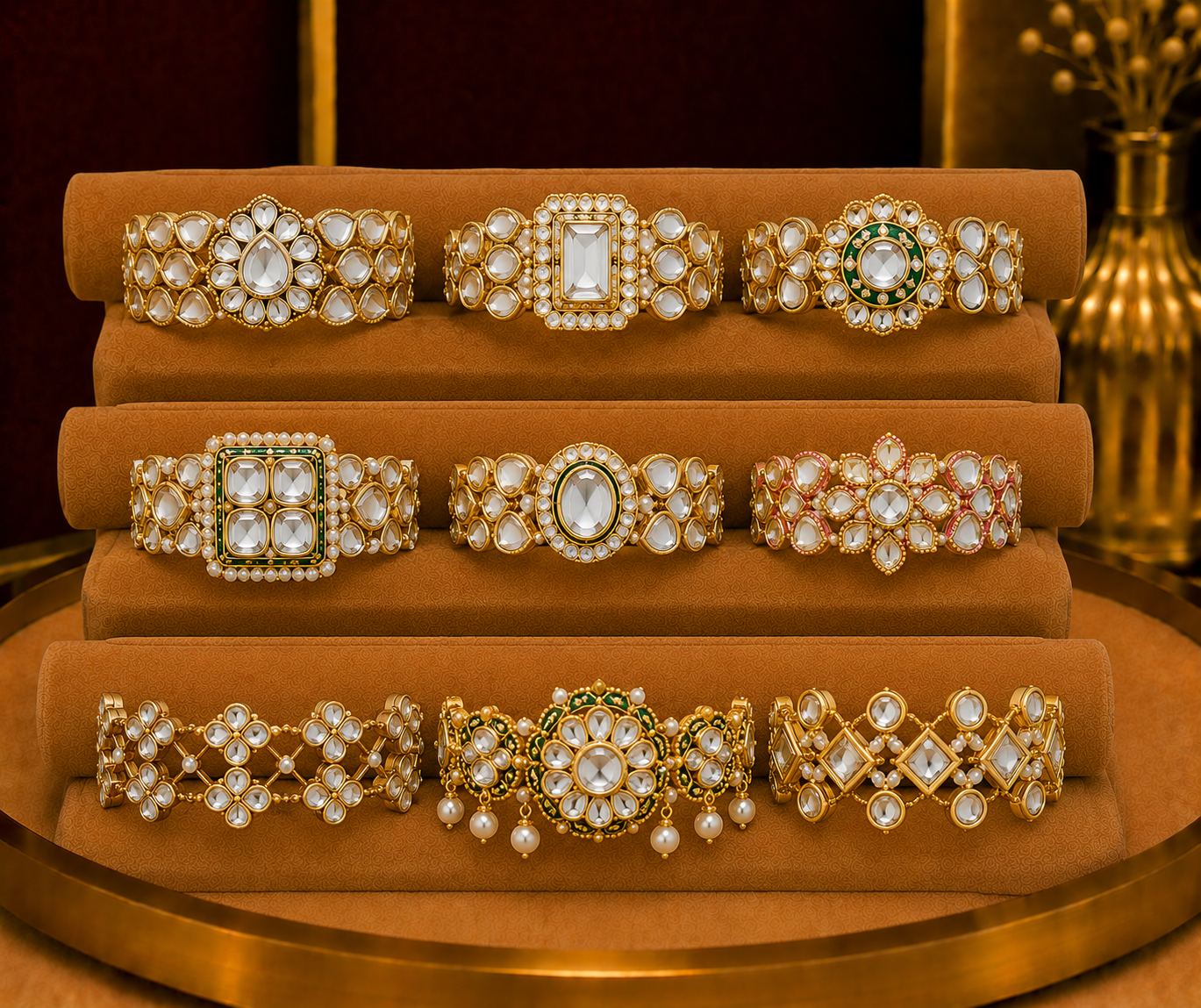Kundan chokers and bracelets