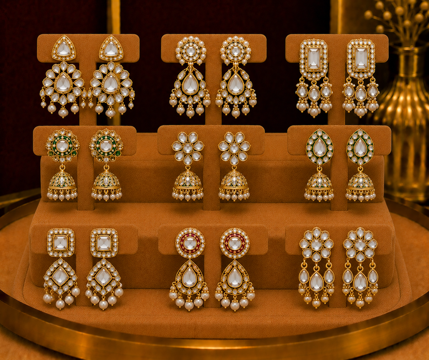 Kundan Polki earrings