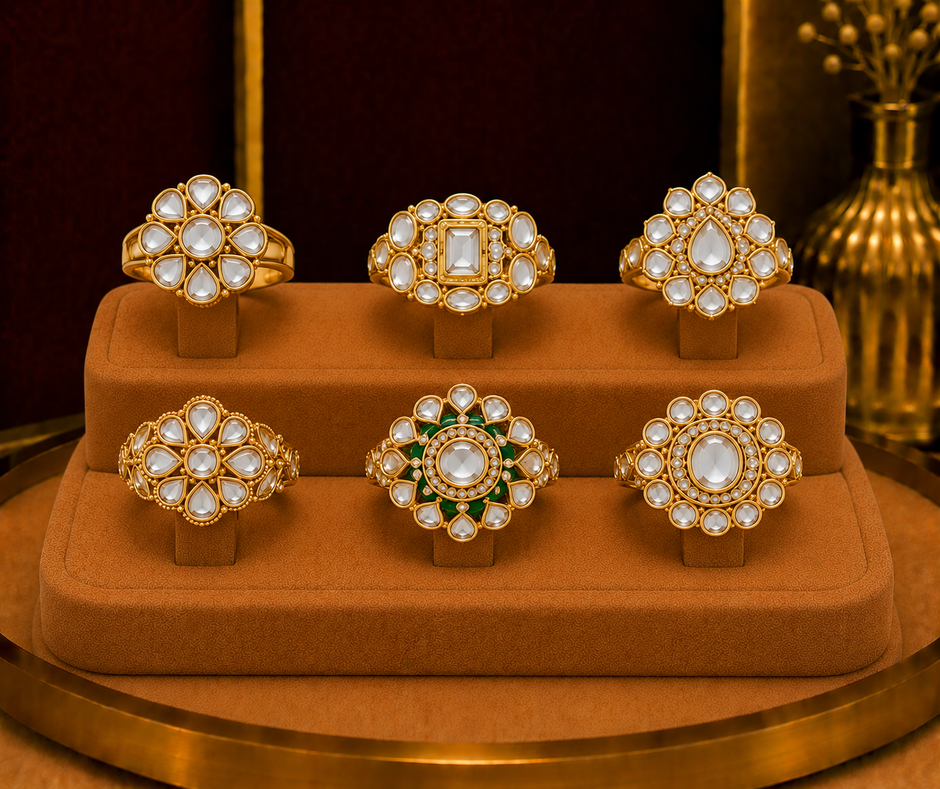 Kundan Polki rings
