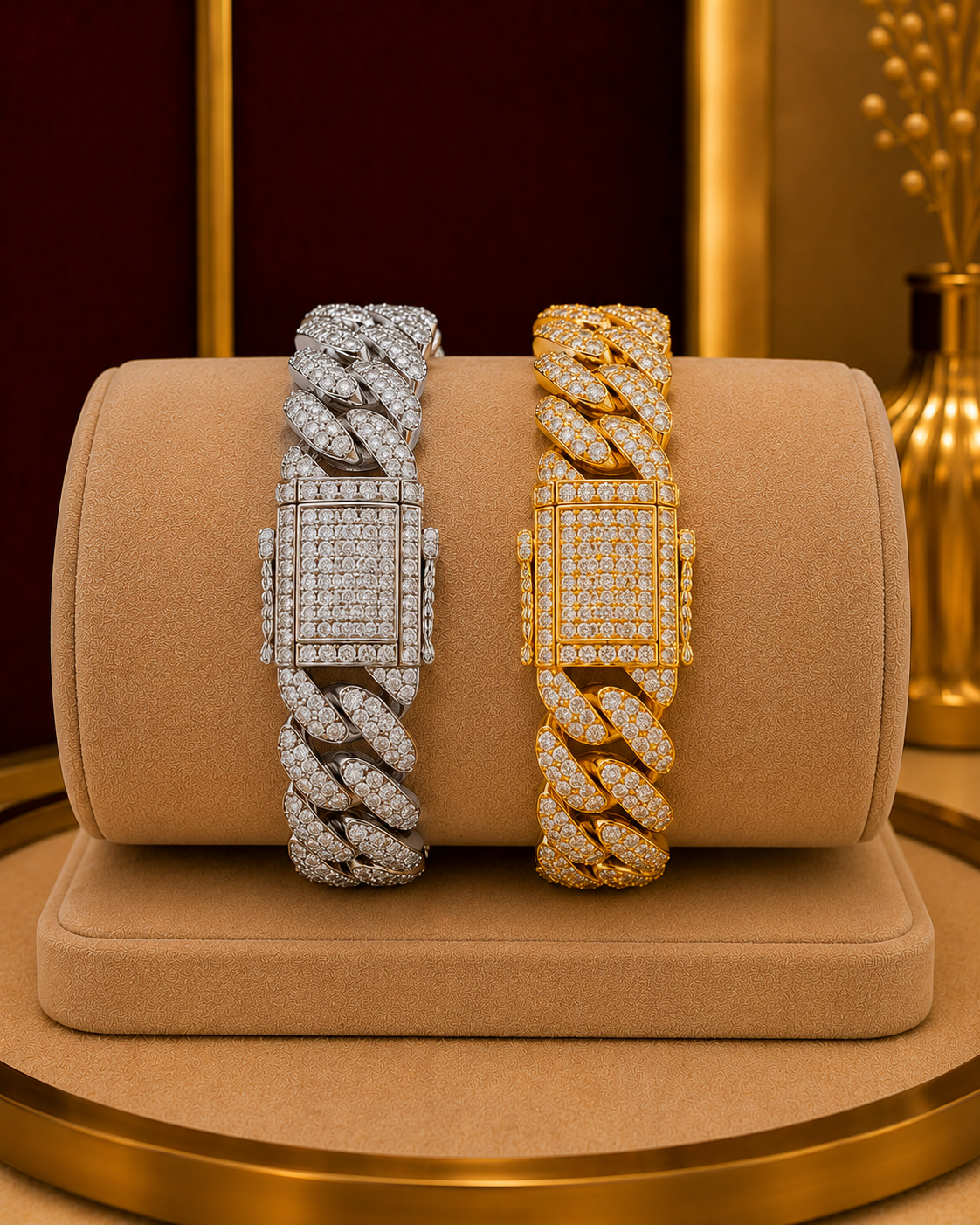 Iced diamond cuban bracelets